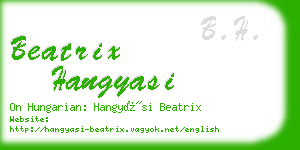 beatrix hangyasi business card